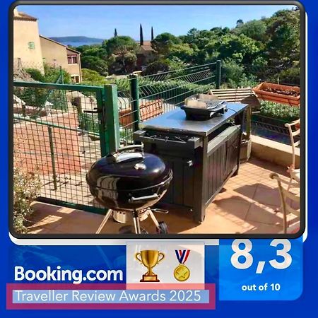 Cavalaire Vue Mer Au Loin Maisonnette Tout Equipee Pour 4 Personnes Avec Piscine Clim Wifi Velos Tv Barbecues Zewnętrze zdjęcie