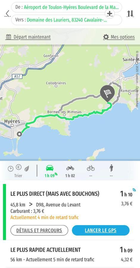 Cavalaire Vue Mer Au Loin Maisonnette Tout Equipee Pour 4 Personnes Avec Piscine Clim Wifi Velos Tv Barbecues Zewnętrze zdjęcie