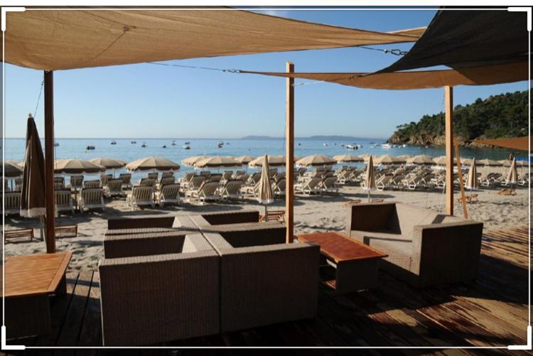Cavalaire Vue Mer Au Loin Maisonnette Tout Equipee Pour 4 Personnes Avec Piscine Clim Wifi Velos Tv Barbecues Zewnętrze zdjęcie