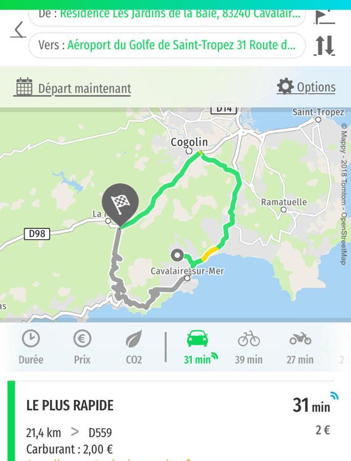 Cavalaire Vue Mer Au Loin Maisonnette Tout Equipee Pour 4 Personnes Avec Piscine Clim Wifi Velos Tv Barbecues Zewnętrze zdjęcie